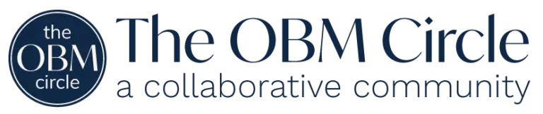 The OBM Circle logo with tag "a collaborative community"